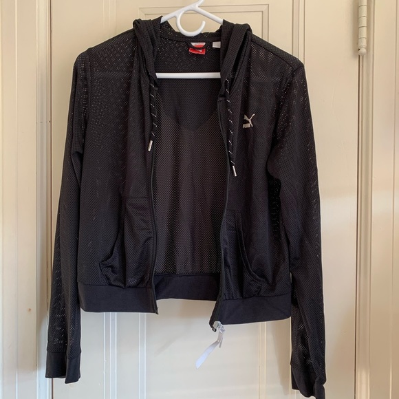Puma Mesh Hooded Sweater - Picture 1 of 5